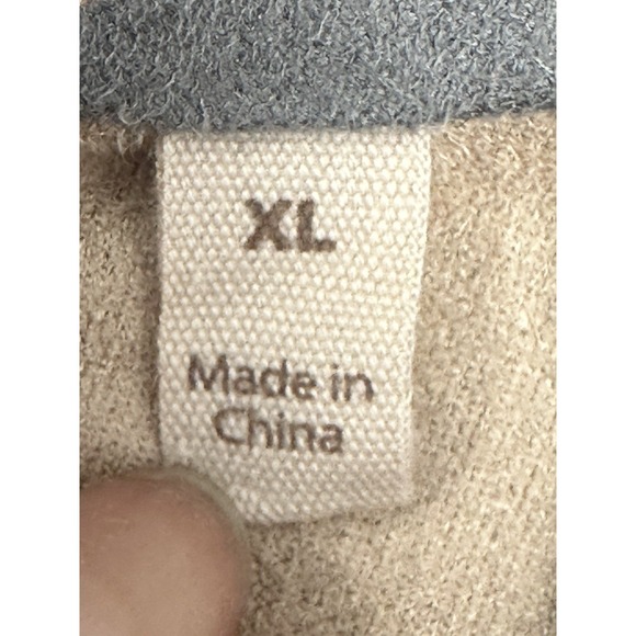 Soft Surroundings Womens Blue Floral Faux Suede Draped Open Front Blazer Size XL - Picture 5 of 5